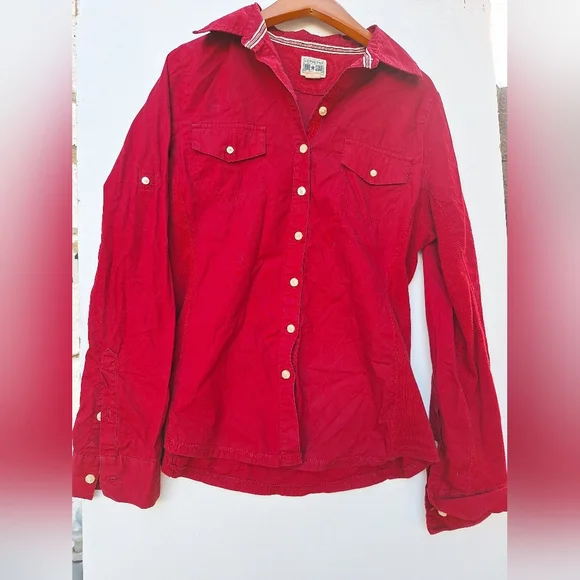 Converse Red Long Sleeve Shirt Women's Size Small - Picture 2 of 7
